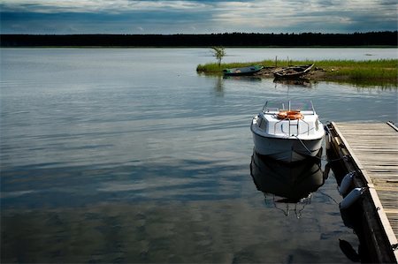 single boat at baltic sea coast. Stock Photo - Budget Royalty-Free & Subscription, Code: 400-04954923