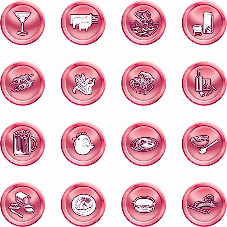 simsearch:400-04954423,k - A set of food and drink icons. No meshes used. Stock Photo - Budget Royalty-Free & Subscription, Code: 400-04955073