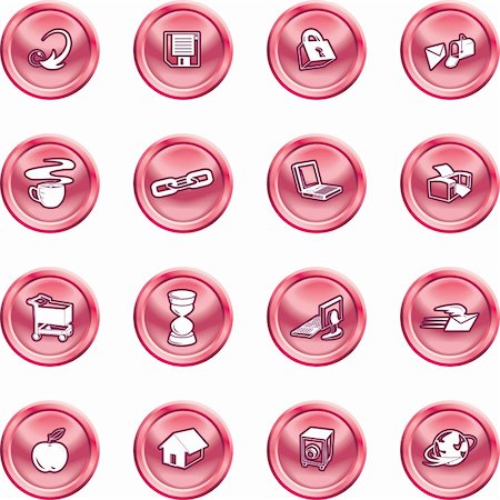 Series of icons relating to the internet and Computing. Photographie de stock - Aubaine LD & Abonnement, Code: 400-04955087