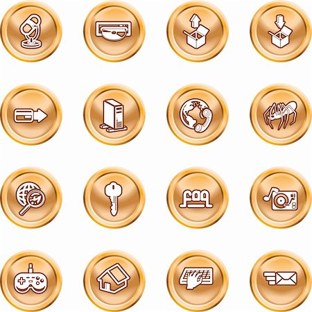A set of shiny Computing and Website Icons Stock Photo - Budget Royalty-Free & Subscription, Code: 400-04955102