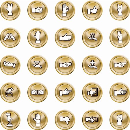 simsearch:400-04955160,k - A set of lots of shiny hand icons. Stock Photo - Budget Royalty-Free & Subscription, Code: 400-04955125