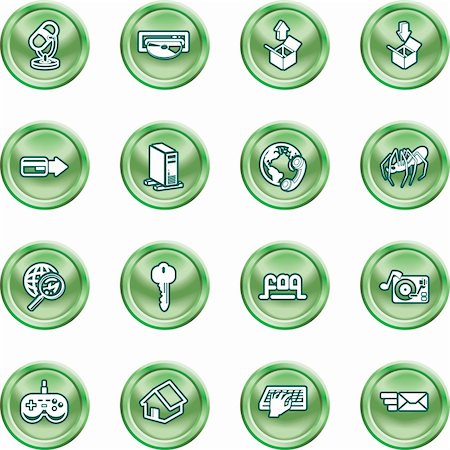 A set of shiny Computing and Website Icons Stock Photo - Budget Royalty-Free & Subscription, Code: 400-04955137