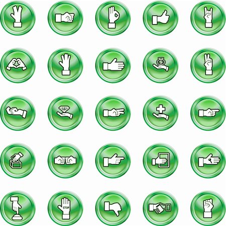 simsearch:400-04955160,k - A set of lots of shiny hand icons. Stock Photo - Budget Royalty-Free & Subscription, Code: 400-04955160