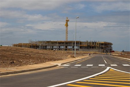 rebañar - Road Leading to a new industrial construction site Stock Photo - Budget Royalty-Free & Subscription, Code: 400-04955178