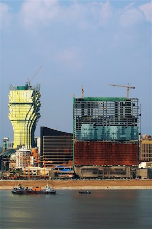 The constructions of new casinos in Macau, the eastern Las Vegas casinos Stock Photo - Budget Royalty-Free & Subscription, Code: 400-04955388