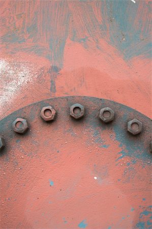 quevaal (artist) - Red steel texture with nuts. Photographie de stock - Aubaine LD & Abonnement, Code: 400-04956733