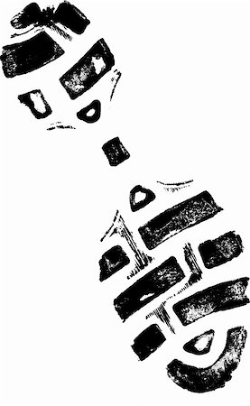 simsearch:400-04444084,k - Isolated Left ShoePrint 2 - Highly detailed vector of a walking shoe Stockbilder - Microstock & Abonnement, Bildnummer: 400-04958197