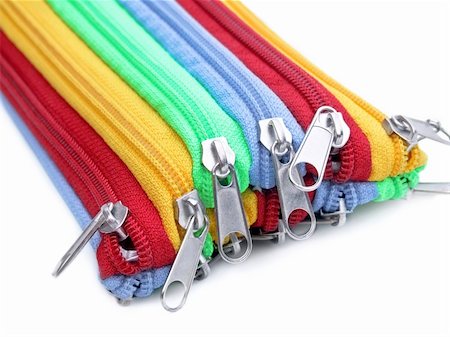 A lot of zippers in rainbow colors Stock Photo - Budget Royalty-Free & Subscription, Code: 400-04958208