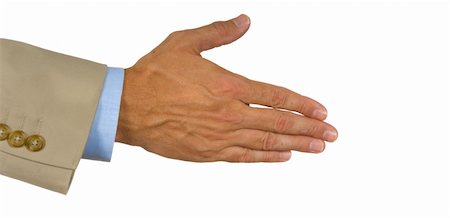 Man's hand being offered to shake in a greeting or to help. a symbol of friendship Stock Photo - Budget Royalty-Free & Subscription, Code: 400-04958670