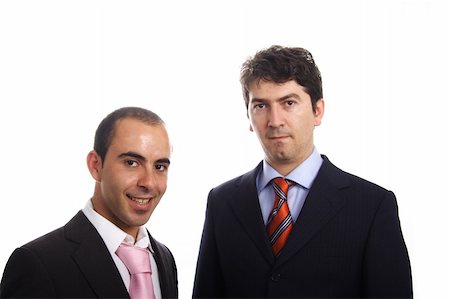 two young business men portrait on white. Stockbilder - Microstock & Abonnement, Bildnummer: 400-04959156