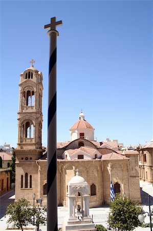 religious mary monuments - Panagia Phaneromeni Church  It was rebuild on ancient remains (1300 AD) at the end of the 19th century (1872/73). In 1938 a new bell tower was added and its bells were brought from England in 1940/41.    The church was named after a nunnery of the same name, which once stood on this spot. It belonged to Panayia (Virgin Mary) Phanoromeni and the nuns were silk weavers who were engaged in charitable Stock Photo - Budget Royalty-Free & Subscription, Code: 400-04959705