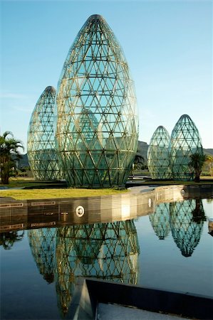 spheres in landmarks - The landmark of glass sphere architecture with reflection Stock Photo - Budget Royalty-Free & Subscription, Code: 400-04959706