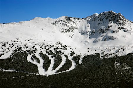 ski trail - Ski resort trails on mountain. Stock Photo - Budget Royalty-Free & Subscription, Code: 400-04951035