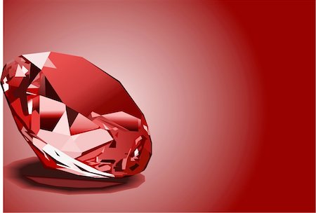 ruby stone - A vector illustration of a sparkly ruby over a faded background Stock Photo - Budget Royalty-Free & Subscription, Code: 400-04951288