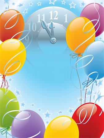 simsearch:400-05031229,k - New Year balloons decoration ready for posters and greeting cards Stockbilder - Microstock & Abonnement, Bildnummer: 400-04951368
