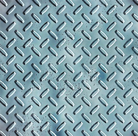 skid marks - a large sheet of rough and pitted blue steel diamond or tread plate Stock Photo - Budget Royalty-Free & Subscription, Code: 400-04951598