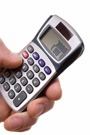 hand with calculator, number 2007 on it display Photographie de stock - Aubaine LD & Abonnement, Code: 400-04951712