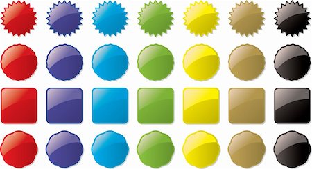 simsearch:400-05071595,k - Illustration of seven colored buttons all part of a set ready for your own text Stock Photo - Budget Royalty-Free & Subscription, Code: 400-04952018
