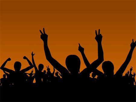 People engoying them selves at a rock concert Stock Photo - Budget Royalty-Free & Subscription, Code: 400-04952128