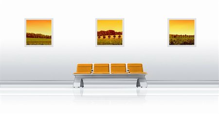Airport Seats and 3 Windows Stock Photo - Budget Royalty-Free & Subscription, Code: 400-04952285