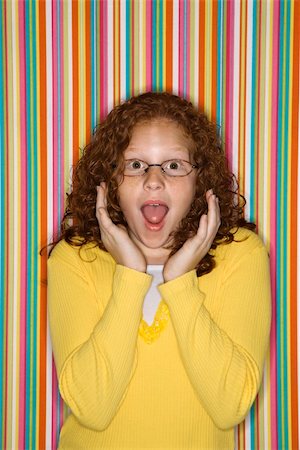 simsearch:400-03923096,k - Caucasian female child looking surprised. Stock Photo - Budget Royalty-Free & Subscription, Code: 400-04952982