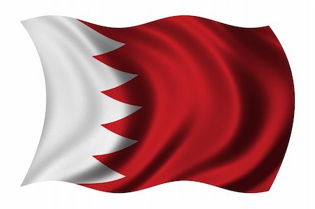 simsearch:622-02621533,k - Flag of Bahrain waving in the wind Stock Photo - Budget Royalty-Free & Subscription, Code: 400-04953091