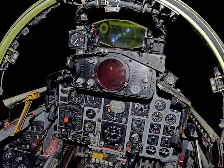 simsearch:400-07933124,k - Powerful military fighter jet aircraft cockpit close up Stock Photo - Budget Royalty-Free & Subscription, Code: 400-04953367