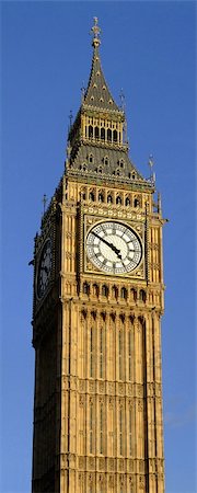Famous golden Big Ben London clock tower Stock Photo - Budget Royalty-Free & Subscription, Code: 400-04953369