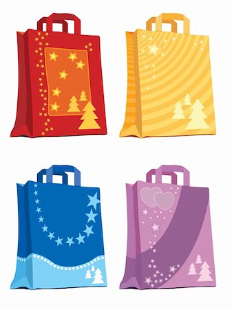 simsearch:400-04432976,k - Shopping bags holiday designs Stockbilder - Microstock & Abonnement, Bildnummer: 400-04953406