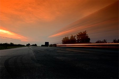 driving in car wind - on the road at sunset Foto de stock - Super Valor sin royalties y Suscripción, Código: 400-04953656