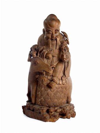 In China mythology this God is the clerks patron.   Hand made wood item. Foto de stock - Super Valor sin royalties y Suscripción, Código: 400-04964205