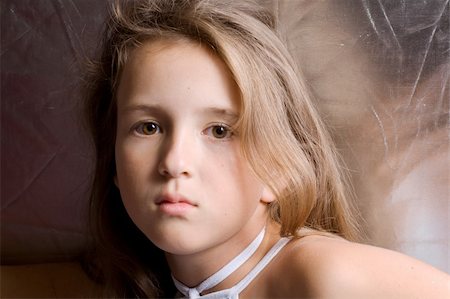preteens fingering - portrait of beautiful girl Stock Photo - Budget Royalty-Free & Subscription, Code: 400-04964540