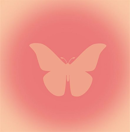 Butterfly design on peach background Stock Photo - Budget Royalty-Free & Subscription, Code: 400-04966150