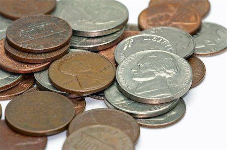 a lot of US cents, from penny to quarter Foto de stock - Royalty-Free Super Valor e Assinatura, Número: 400-04966421