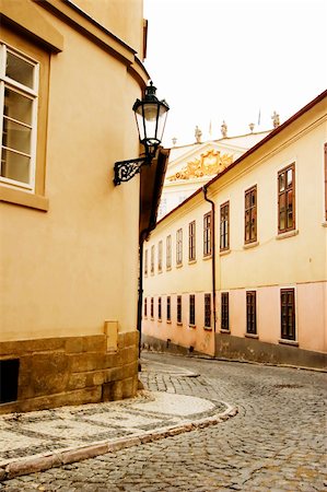 simsearch:400-04990379,k - A small skinny street detail in the old town area of Prague, Czech Republic. Photographie de stock - Aubaine LD & Abonnement, Code: 400-04966526