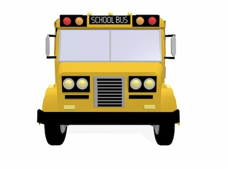 education camp - a 3d rendering of an american schoolbus Stock Photo - Budget Royalty-Free & Subscription, Code: 400-04966798