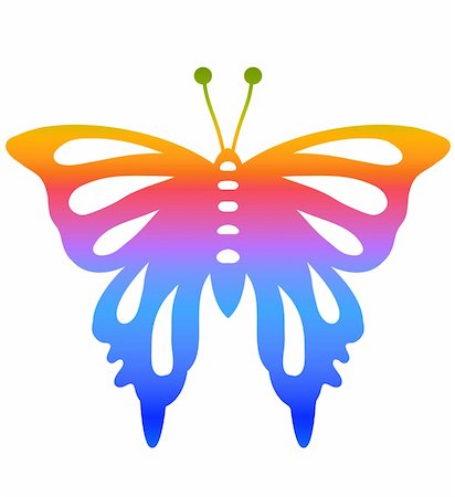 Illustration of a colorful butterfly Stock Photo - Budget Royalty-Free & Subscription, Code: 400-04966904