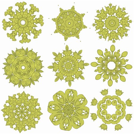 Floral Embroidery design patterns collection Stock Photo - Budget Royalty-Free & Subscription, Code: 400-04967156