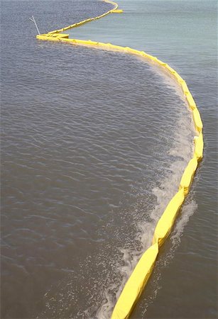 Pollution control barrier in the sea viewed from the city pier Anna maria island florida united states usa taken in march 2006 Stock Photo - Budget Royalty-Free & Subscription, Code: 400-04967603