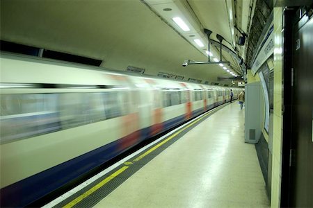 tube train passing though the station Stock Photo - Budget Royalty-Free & Subscription, Code: 400-04968678