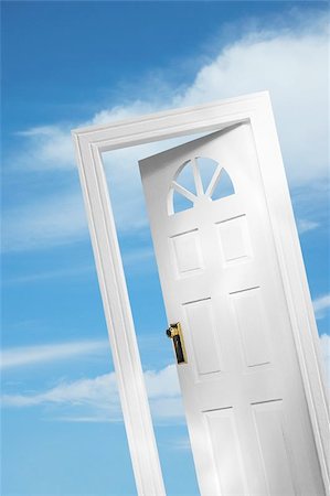 simsearch:400-05124577,k - Door against sky background Photographie de stock - Aubaine LD & Abonnement, Code: 400-04968761