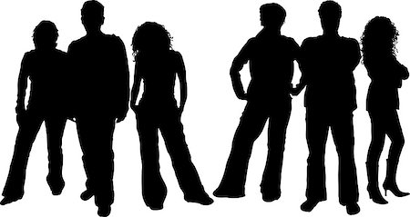 simsearch:400-04969579,k - Silhouettes of friends Stock Photo - Budget Royalty-Free & Subscription, Code: 400-04969567