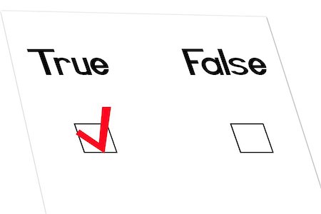 True and false question with a checkmark Foto de stock - Super Valor sin royalties y Suscripción, Código: 400-04969986