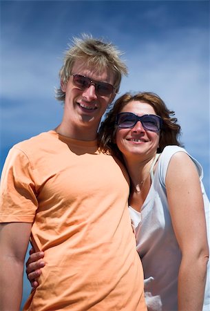 young couple posing on the beach in vancouver Stock Photo - Budget Royalty-Free & Subscription, Code: 400-04960664