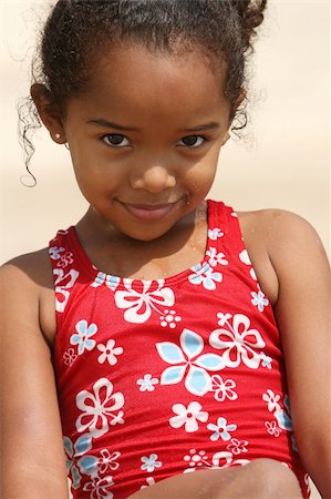 Cute little girl on a beach Stock Photo - Budget Royalty-Free & Subscription, Code: 400-04960679