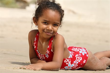 Cute little girl on a beach Stock Photo - Budget Royalty-Free & Subscription, Code: 400-04960683