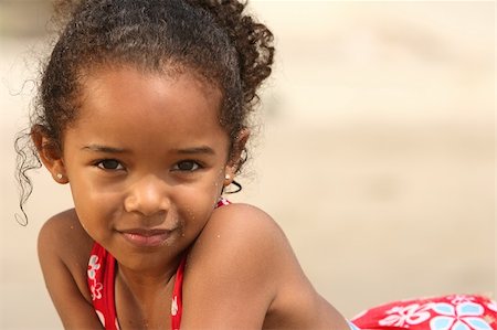 Cute little girl on a beach Stock Photo - Budget Royalty-Free & Subscription, Code: 400-04960890