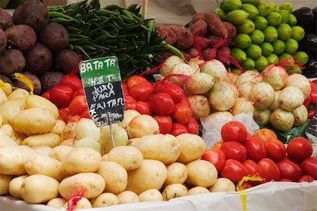 Vegetables for sale in a street market in Rio de Janeiro, Brazil Stock Photo - Budget Royalty-Free & Subscription, Code: 400-04960912