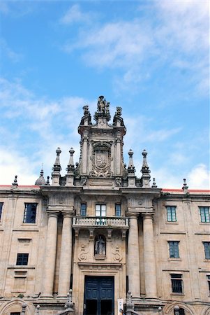 santiago de compostela - Facade of a building with coat of arms. Stock Photo - Budget Royalty-Free & Subscription, Code: 400-04961416