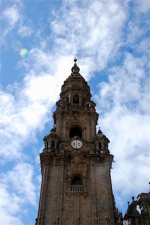 santiago de compostela - Tower of Santiago de Compostela Cathedral, in Spain, Europe. Stock Photo - Budget Royalty-Free & Subscription, Code: 400-04961417